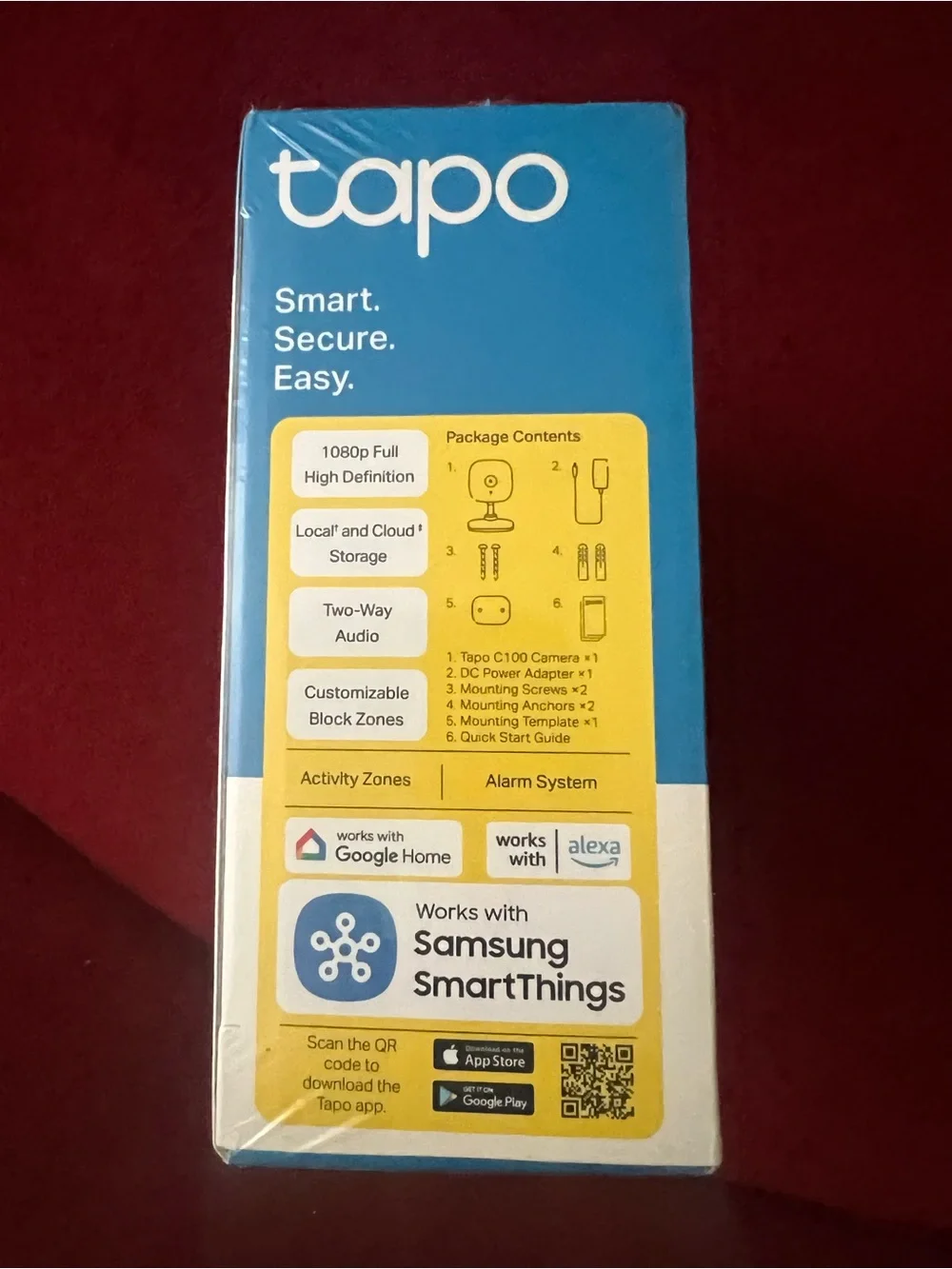 New in box TP-Link Tapo C100 Indoor Security Camera